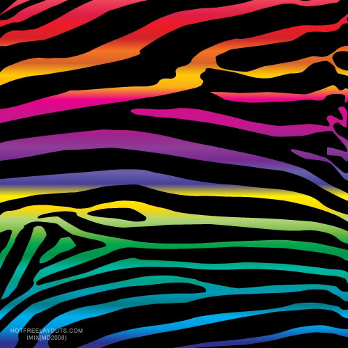Rainbow Zebra Print Background