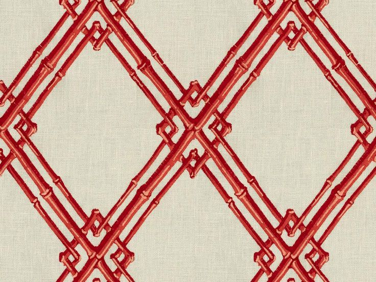 Bamboo Trellis In Red From Brunschwig Fils Kravet Fabric Linen