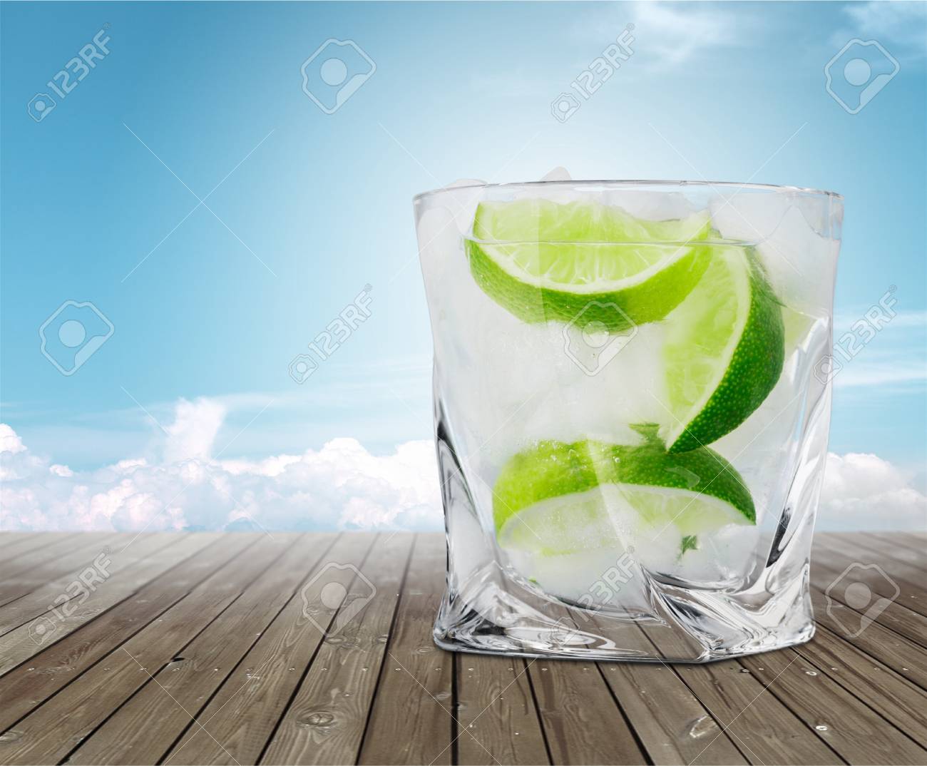 Free download Gin Tonic Lime And Basil Isolated On Black Background