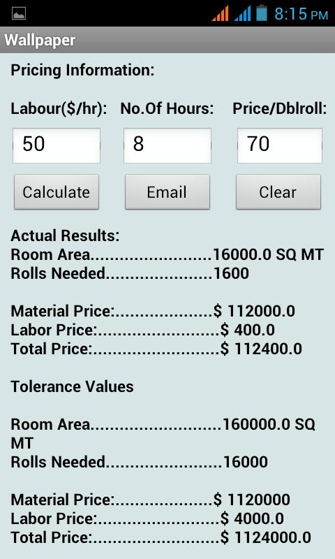 Wall Paper Calculator Applications Android Sur Google Play