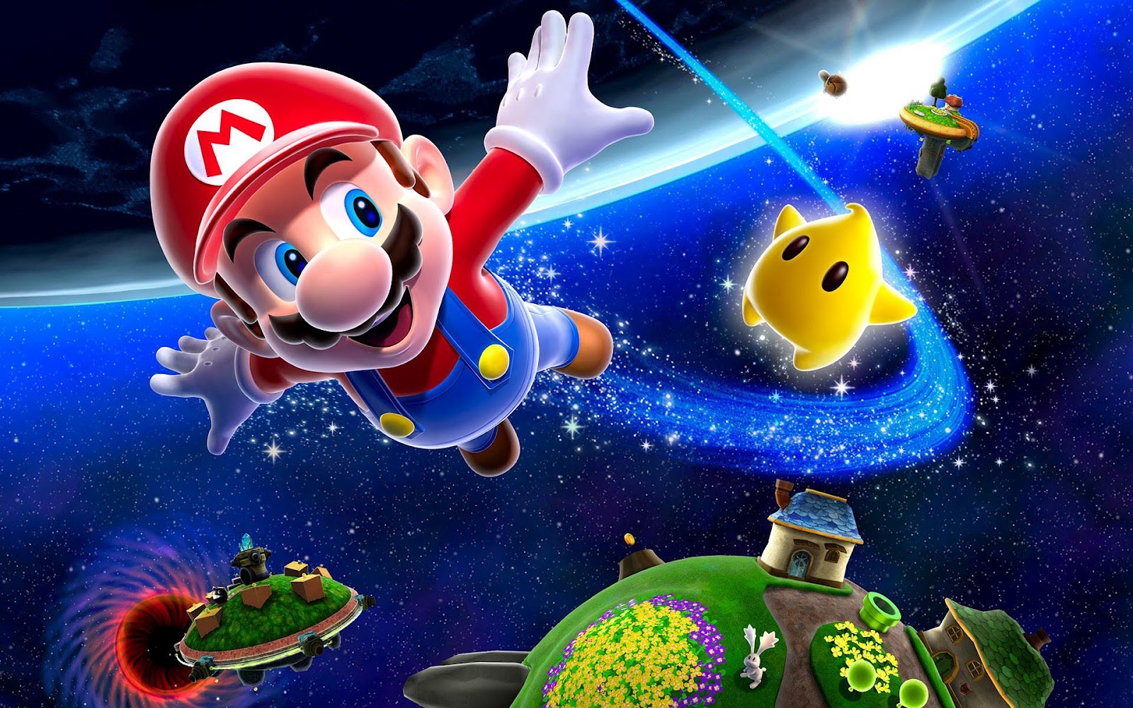 3d Super Mario Galaxy Wallpaper Achtergrond