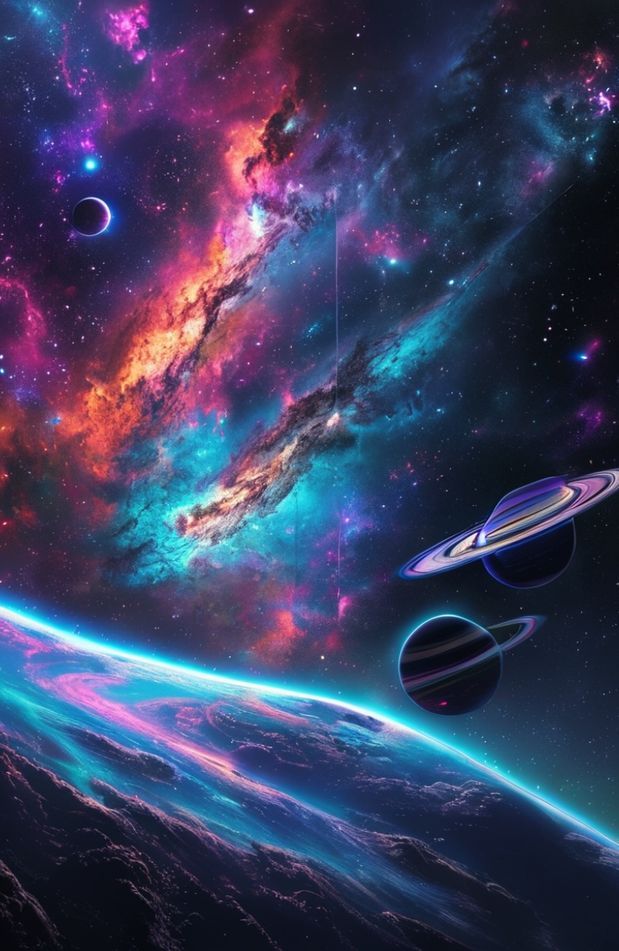Dual Monitor Space Wallpaper