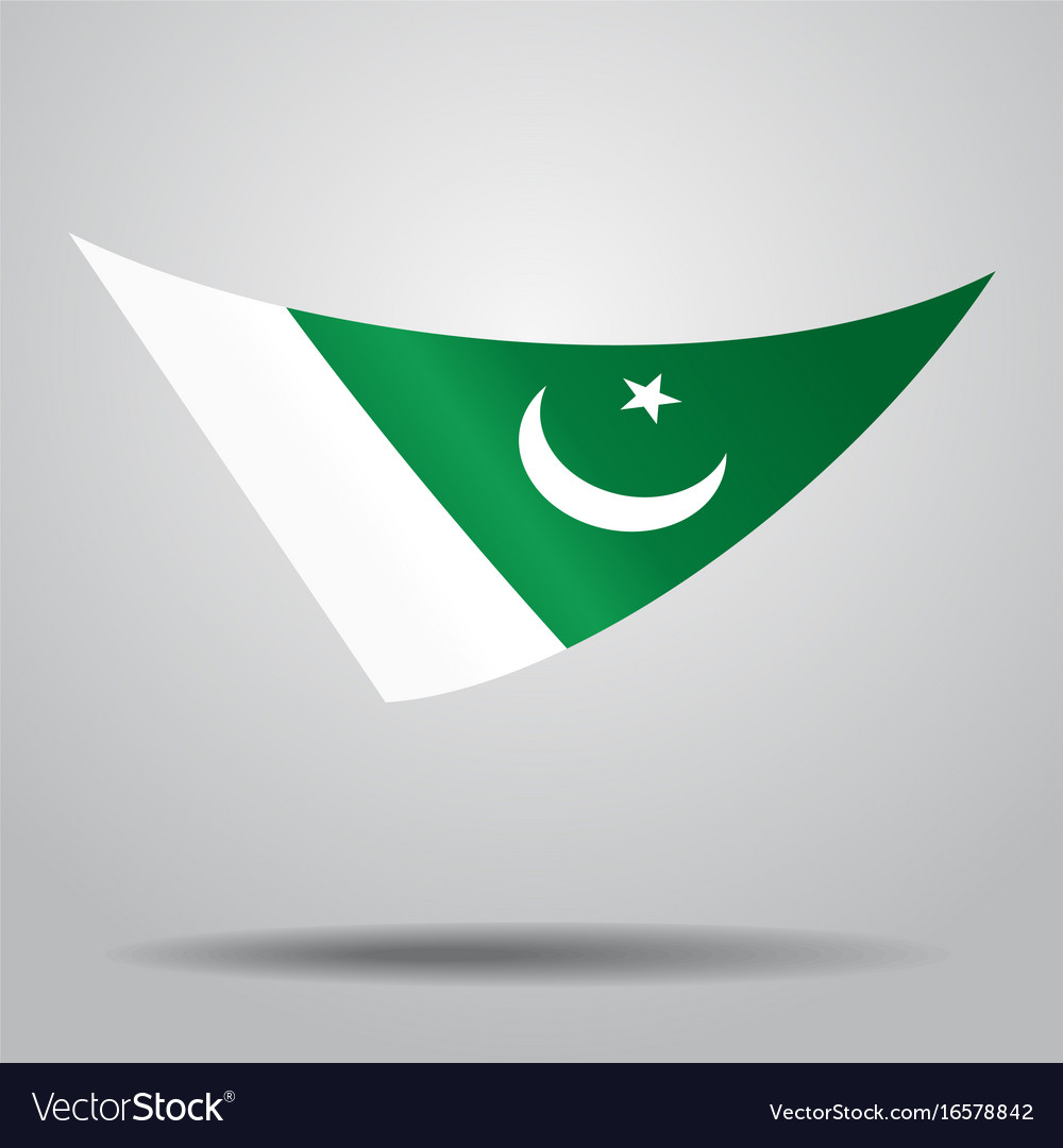 Pakistani Flag Background Royalty Vector Image