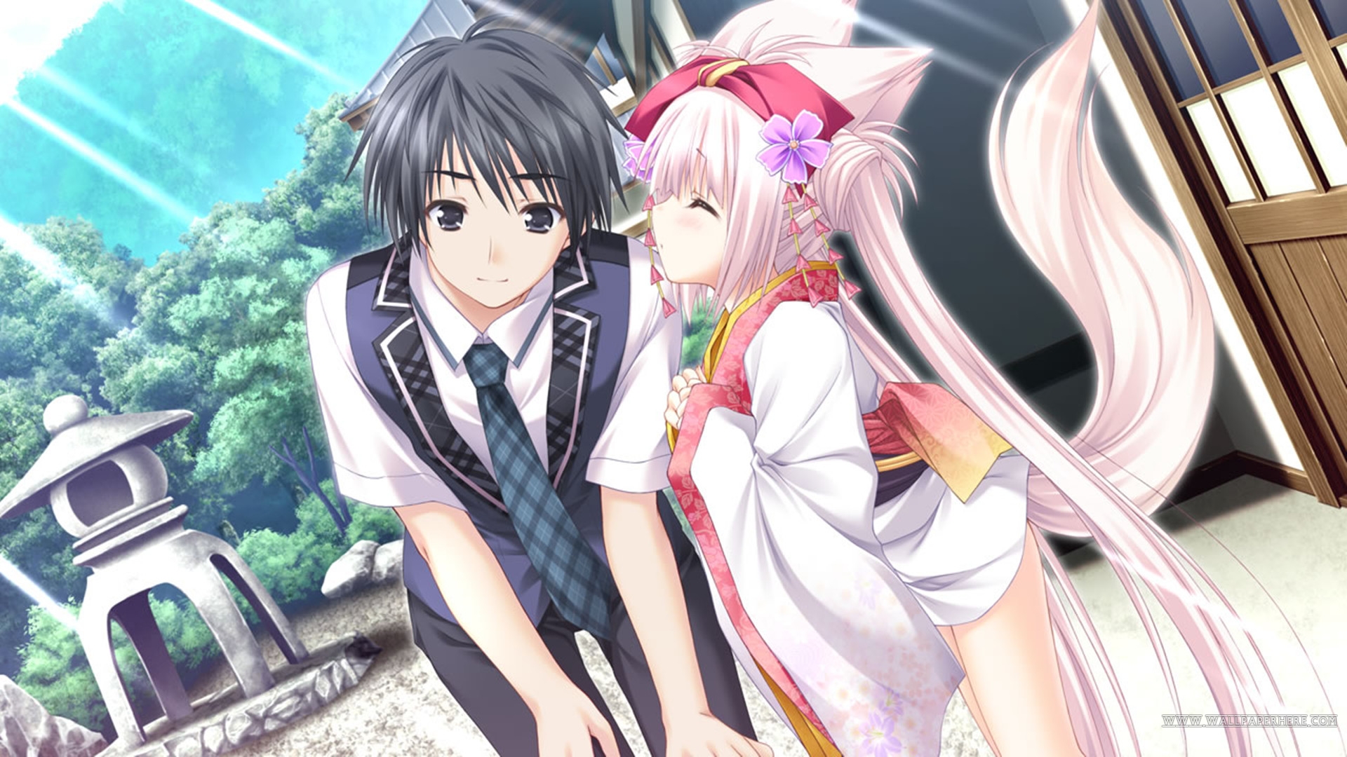 Free Download Cute Anime Couple Wallpaper 1260092 1920x1080 For