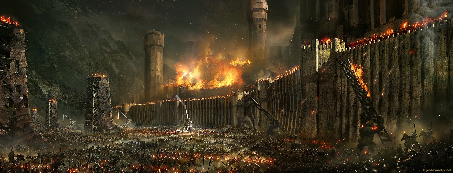 Amazing Siege Of Minas Tirith Wallpaper I
