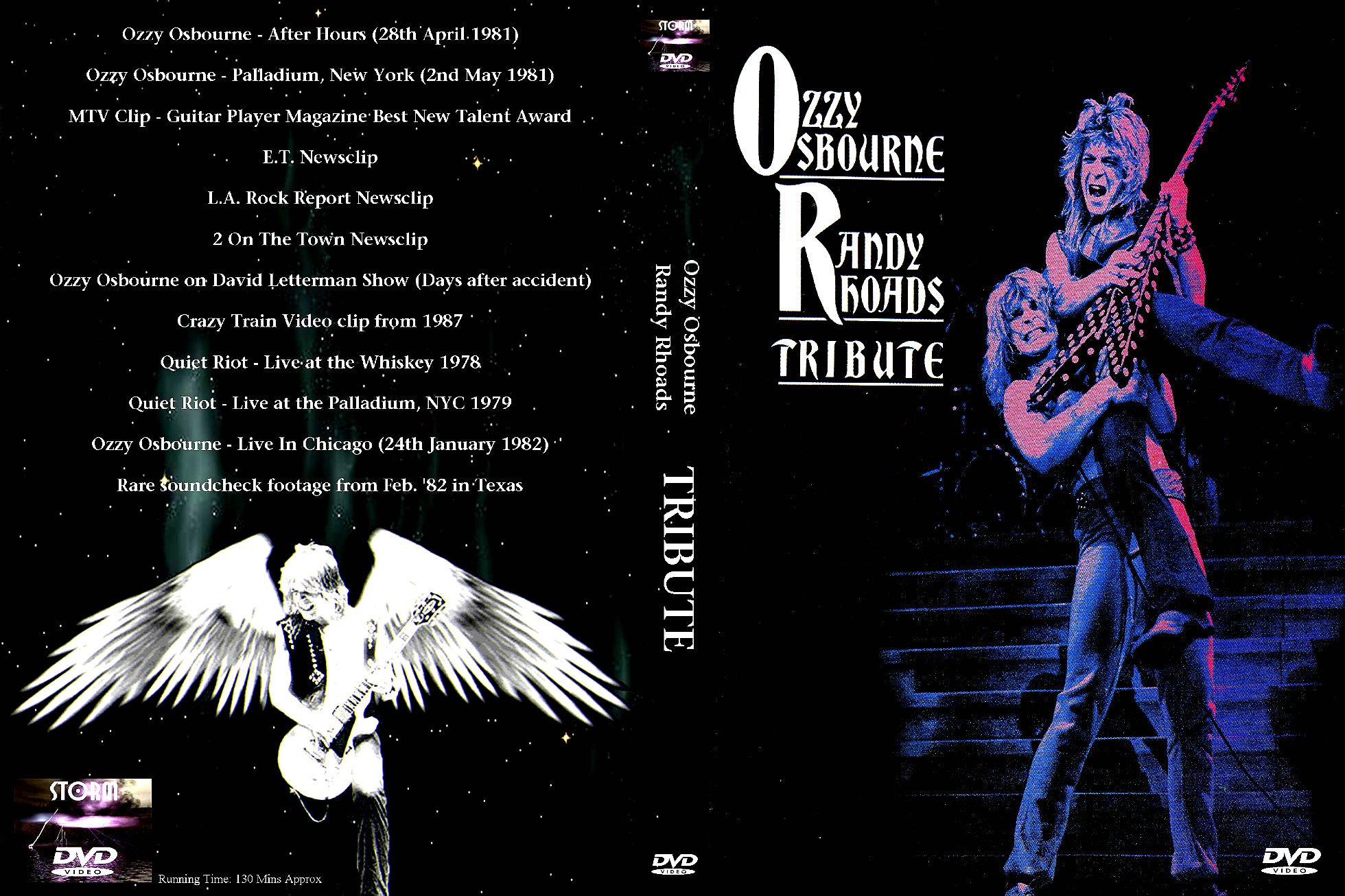 Ozzy Osbourne Heavy Metal Randy Rhoads Guitar Concert Poster Wallpaper