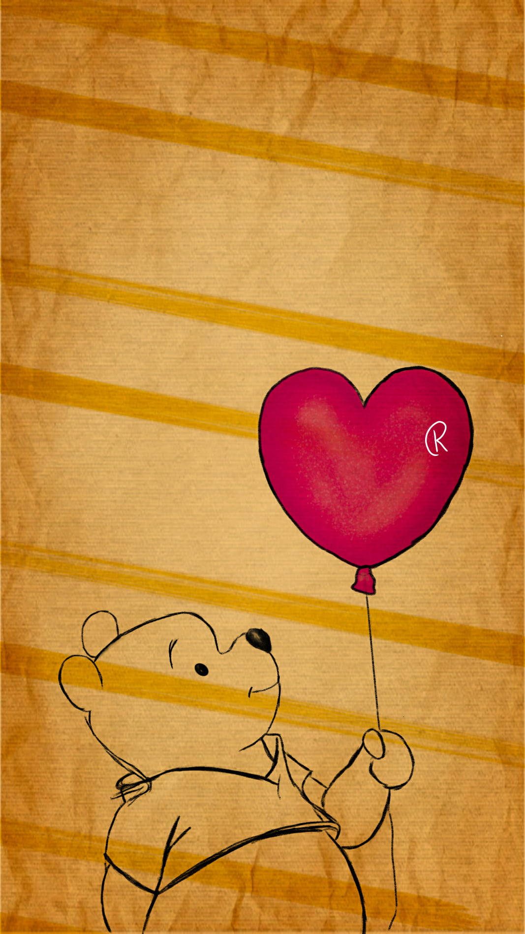 Cute Winnie The Pooh iPhone Paper Wallpaper