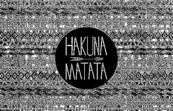 Free Download Black And White Cute Hakuna Matata Life Lion