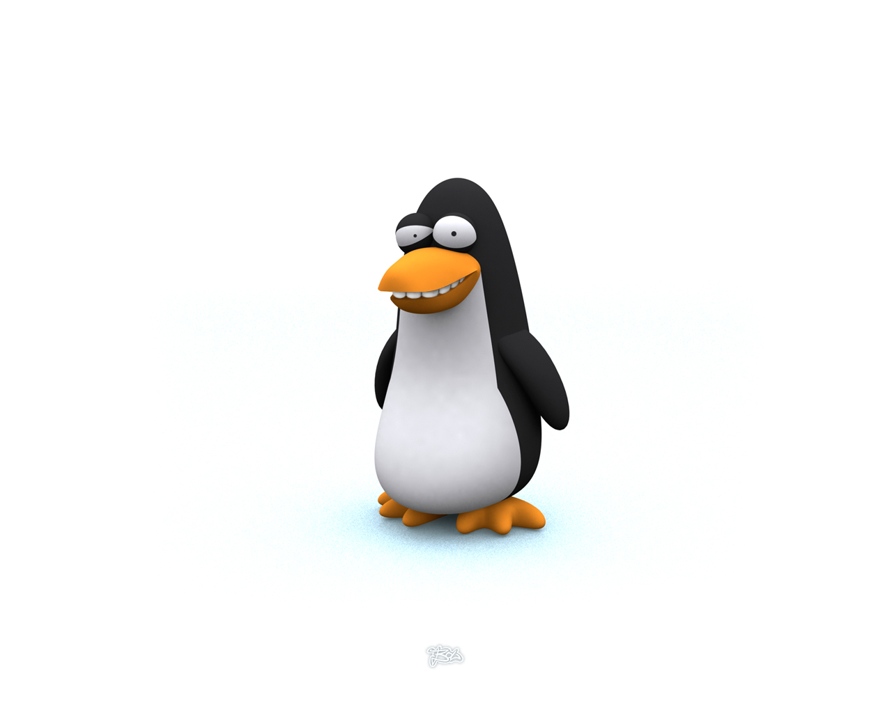 Download Funny Animals wallpaper Funny 3D Penguin