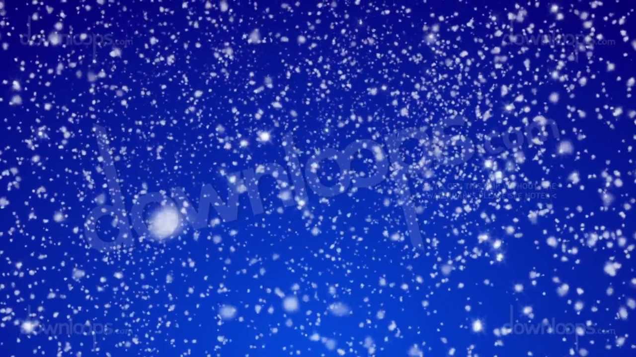 Snow Blue Background Christmas Video Loop Animated