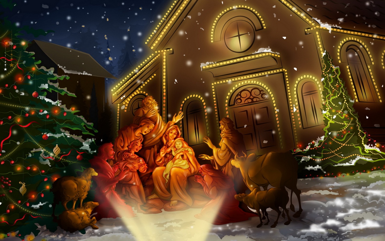 Christmas Religious Wallpaper Jesus Baby Birth