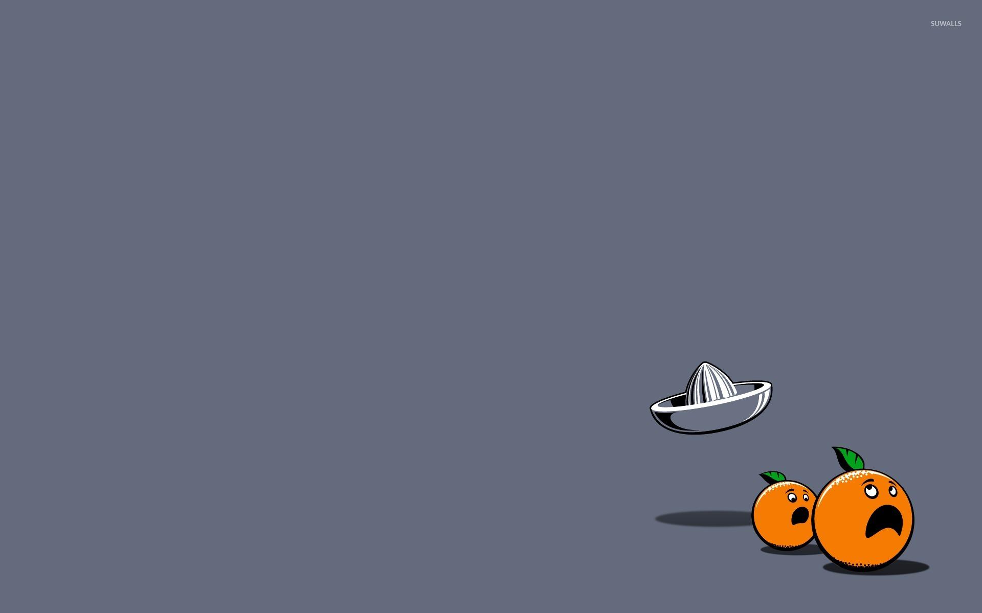 Free download Oranges running from the squeezer wallpaper Funny ...