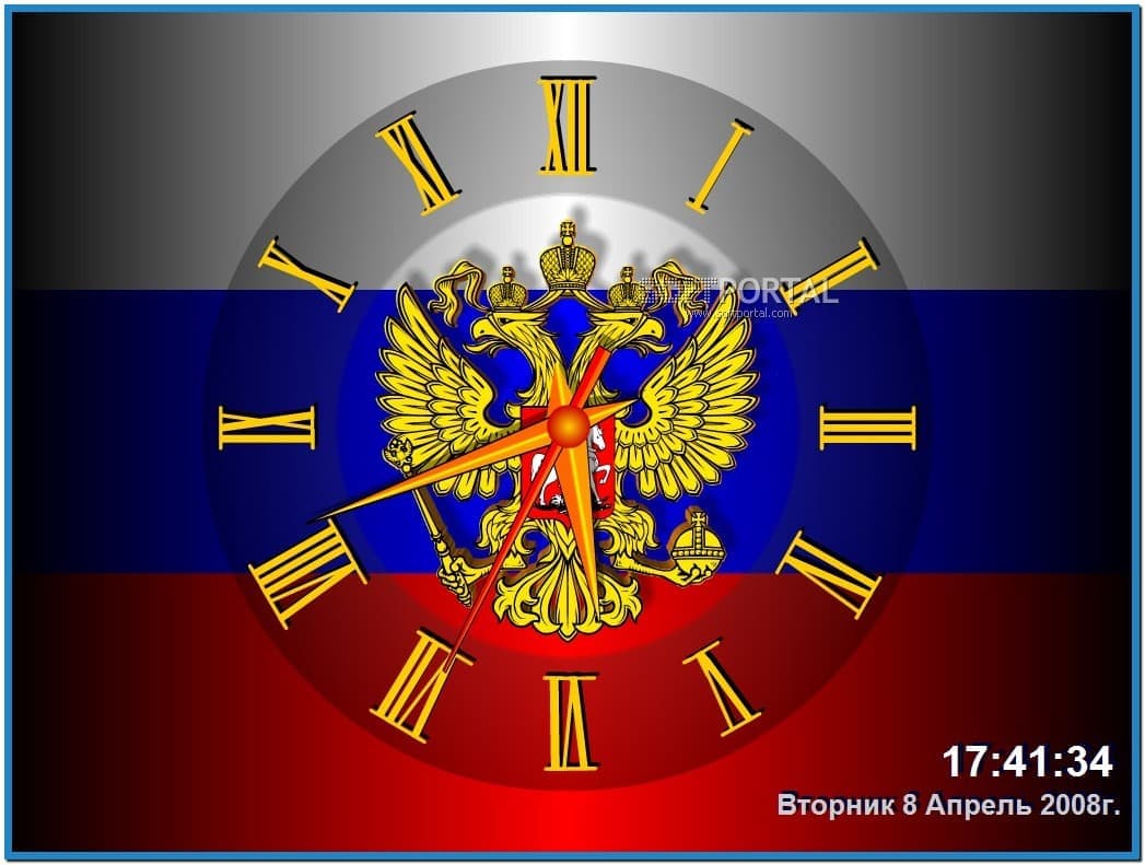 Screensaver Russia Clock