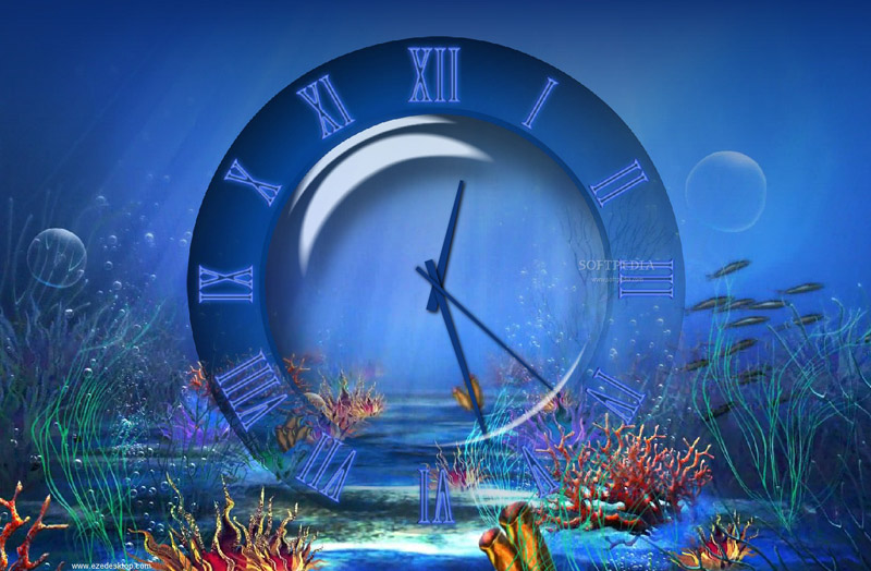 Download Aquatic Clock Screensaver 30 for Windows 81 and All 800x524