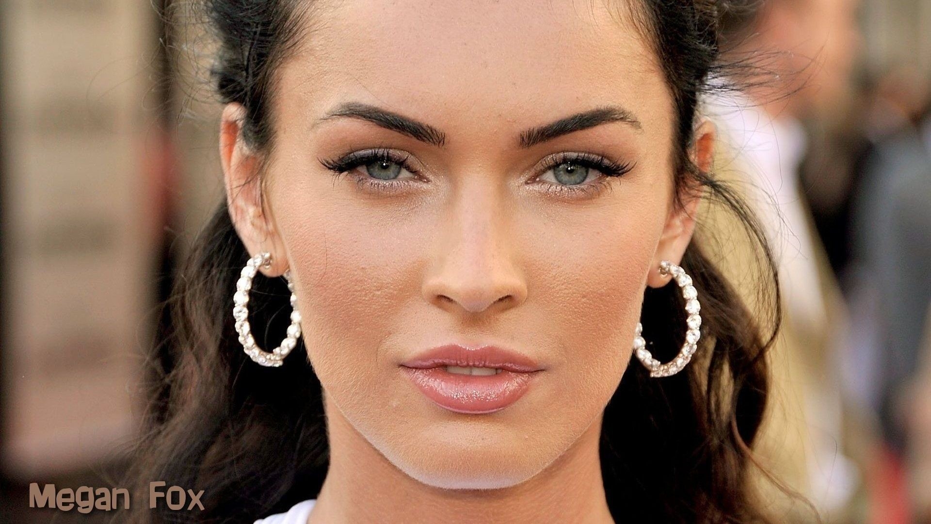 Wallpaper Megan Fox Face Make Up Full HD 1080p