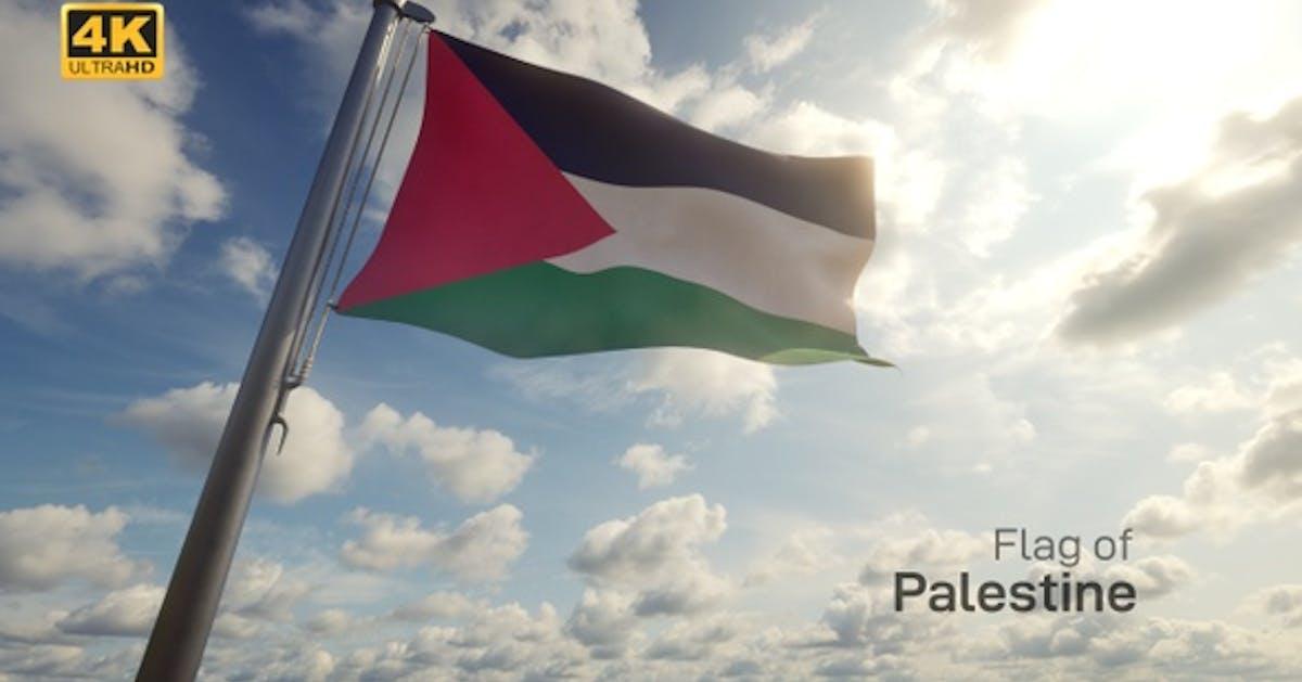 Palestine Flag On A Flagpole 4k Stock Video Envato Elements