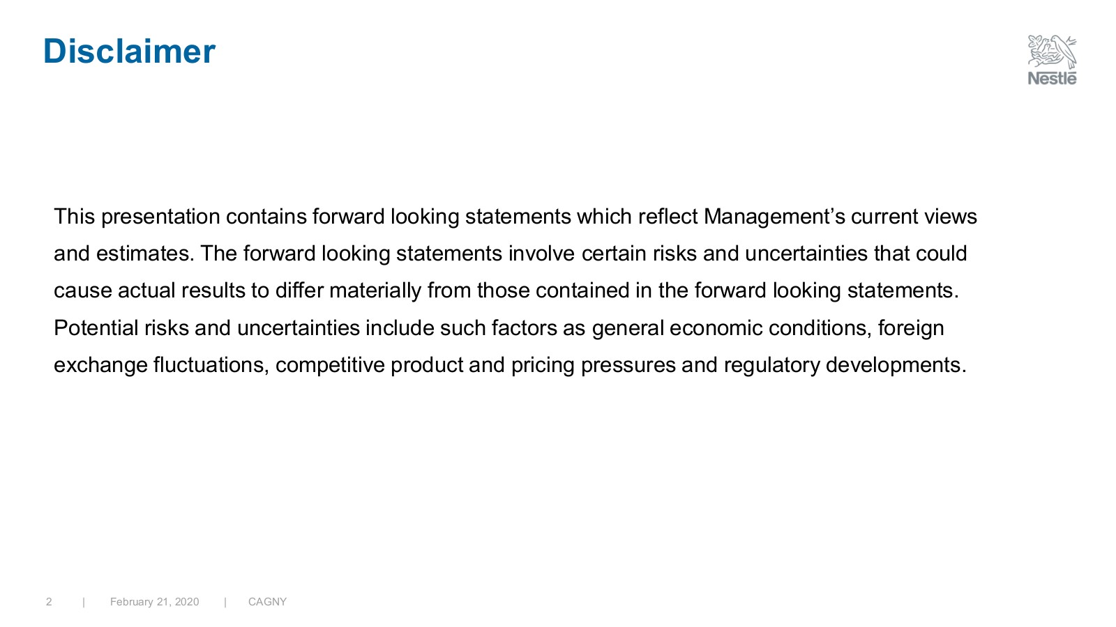 Nestle Investors Presentation S Text Version Fliphtml5