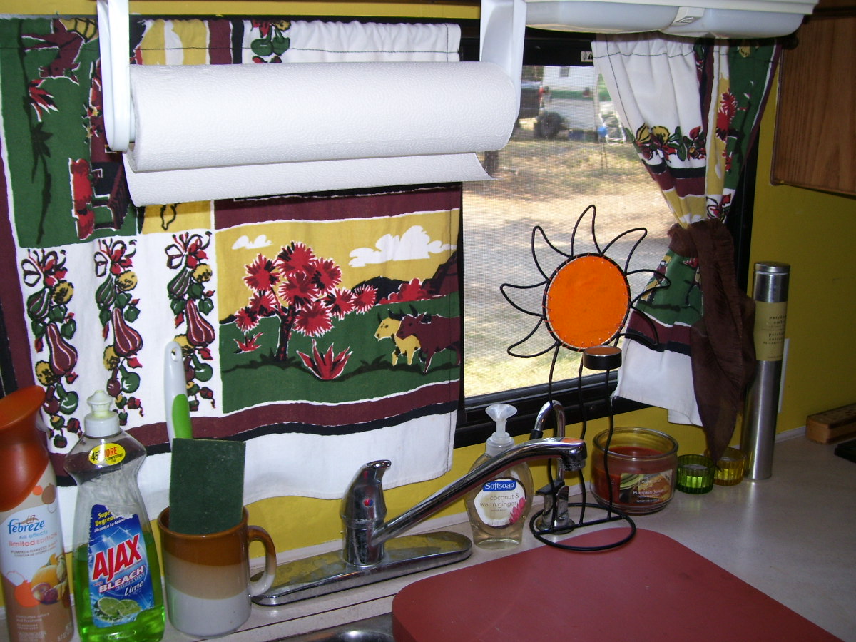 RV Remodeling Ideas RV Kitchen Cabinets Dinette Cushions and More