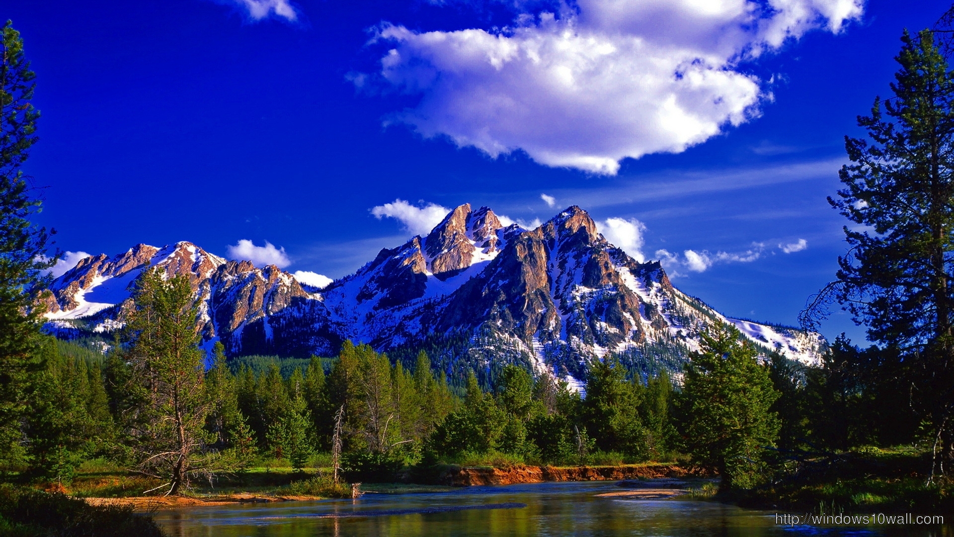 Mountain Nature Blue Sky Wallpaper Windows