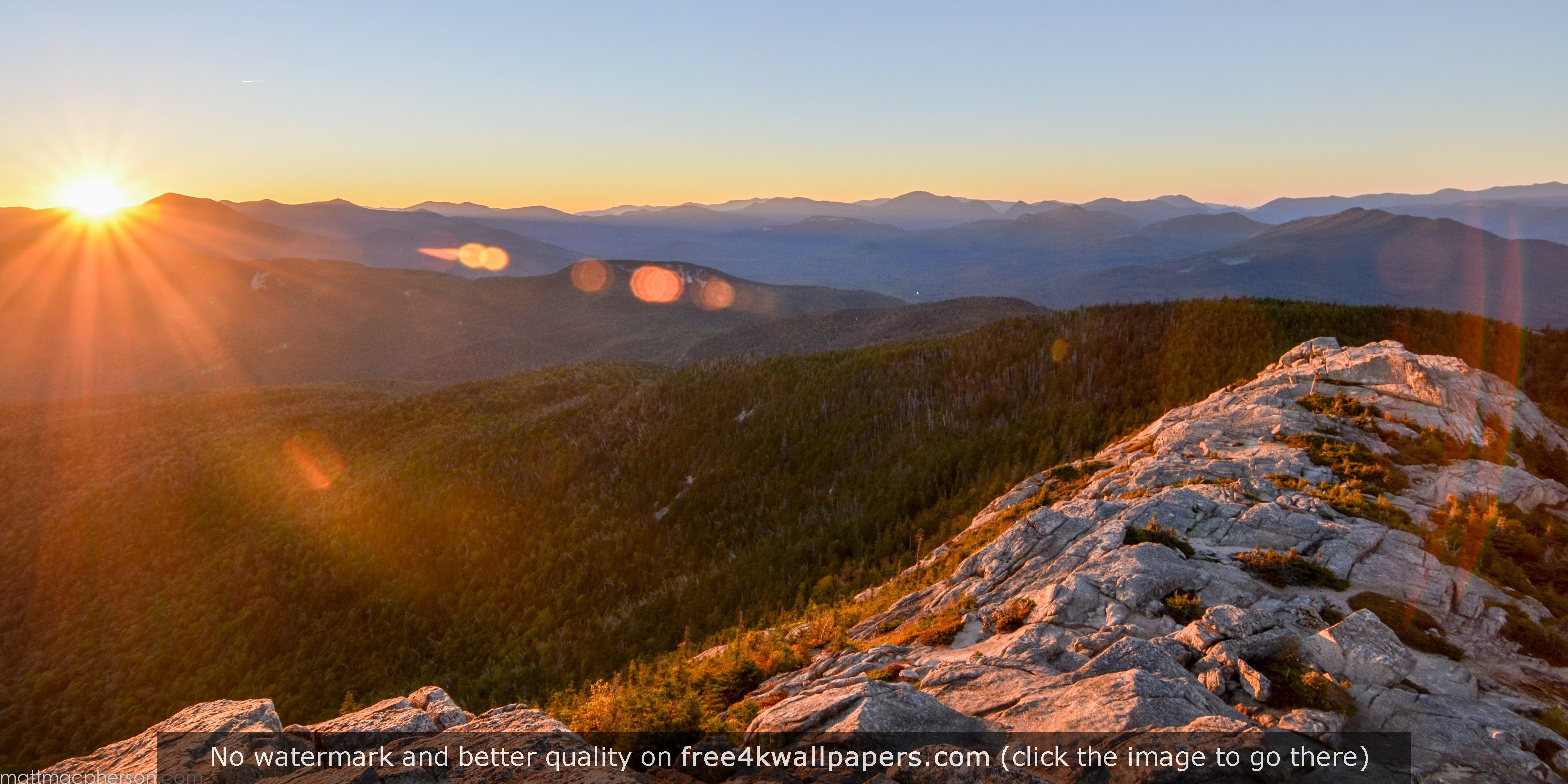 Sun Setting On Mount Chocorua In New Hampshire Wallpaper Here