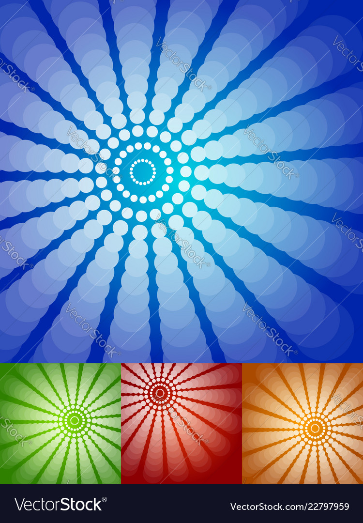 Different Background With Radiating Circles Vector Image