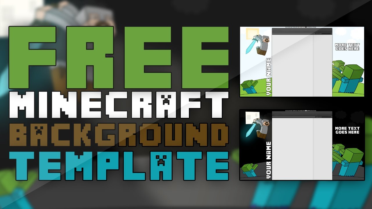 Minecraft Background Template Bmproductions