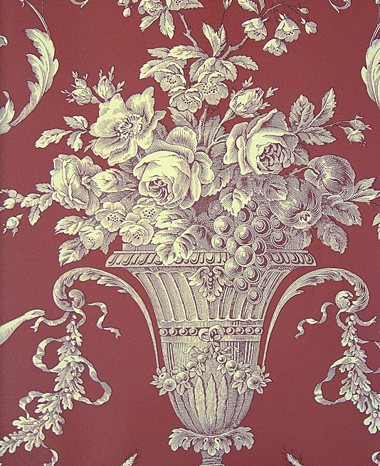Biltmore Wallpaper An Elegant Toile De Jouy With Urns And