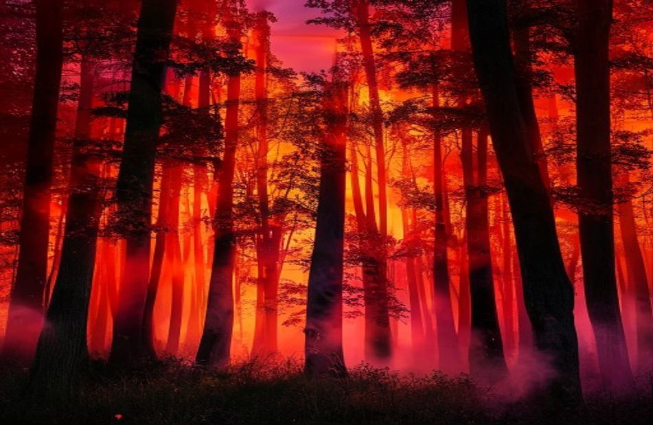 Red Forest Wallpaper