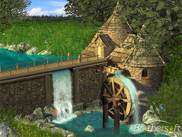 By Waterfall Wallpaper Watermill