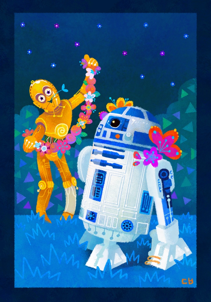 R2d2 And C3po By Pikaole