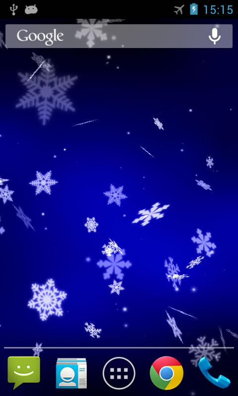 Description Snowflake 3d Live Wallpaper Falling Snowflakes In And