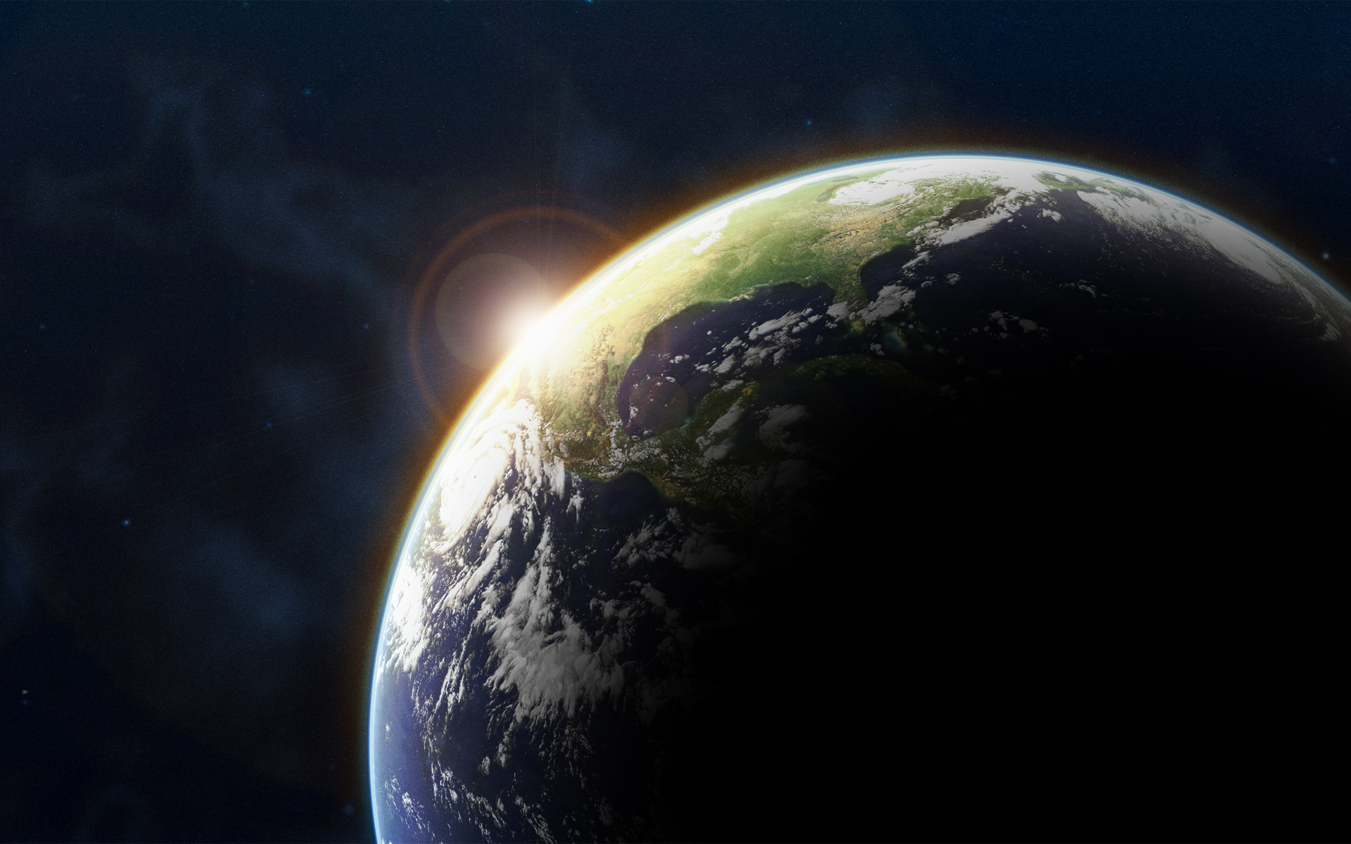 Widescreen HD Space Earth Wallpaper 3d