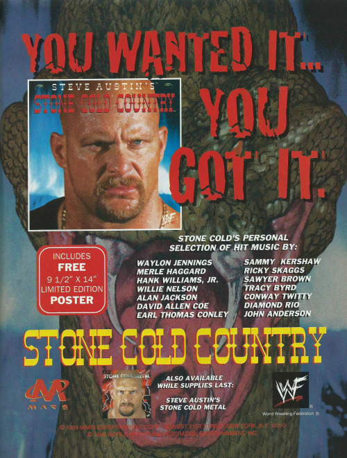 STONE COLD COUNTRY apparently demanded after Stone Cold Metal