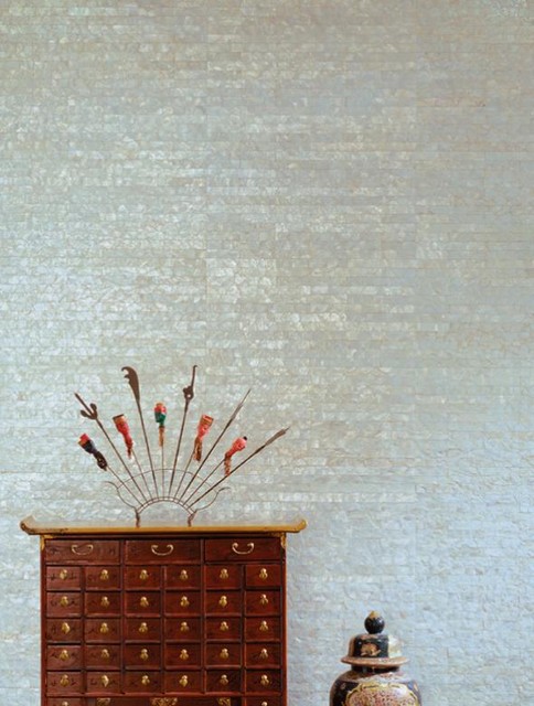Mother of Pearl Wallcovering   Contemporary   Wallpaper   by Maya