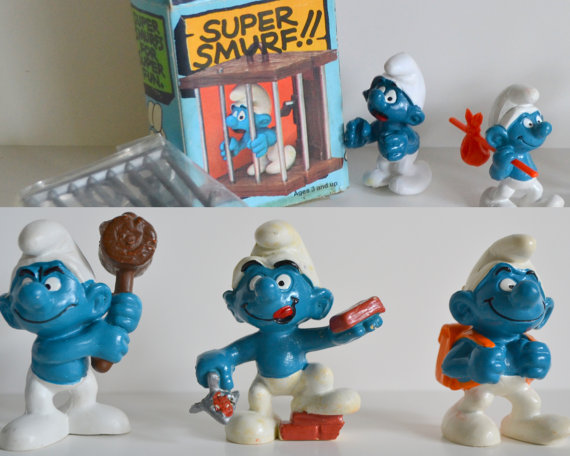 Vintage Smurf Figures Toys Pc Android iPhone And iPad Wallpaper