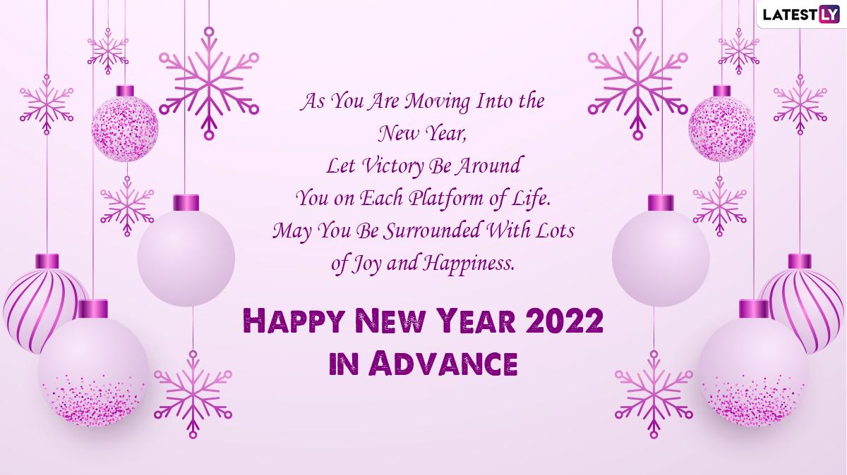 Happy New Year 2022 Wishes Greetings in Advance Send HNY Images