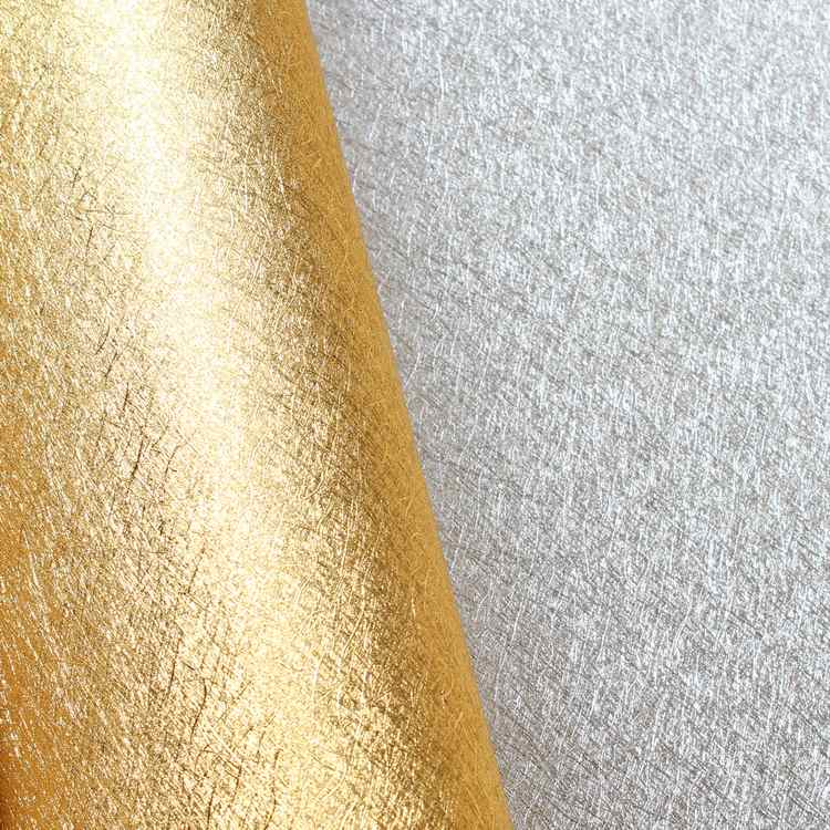 Silver Foil Wallpaper Drawing Lines Gold And Color