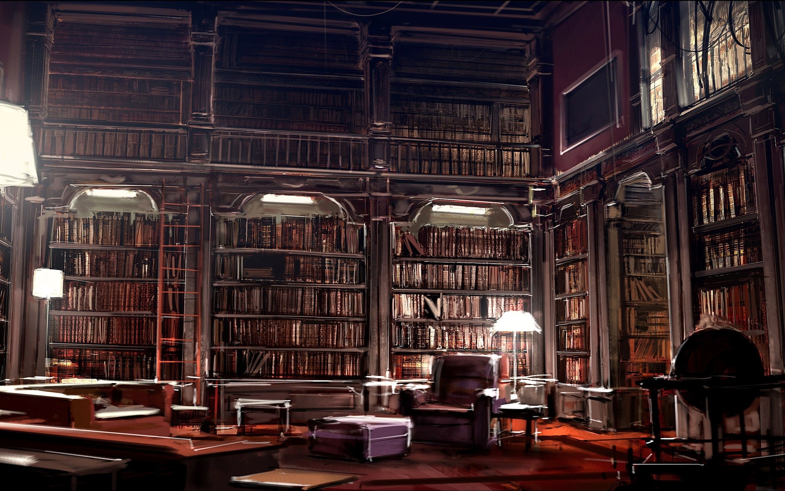 One Filled Library Wallpaper HD