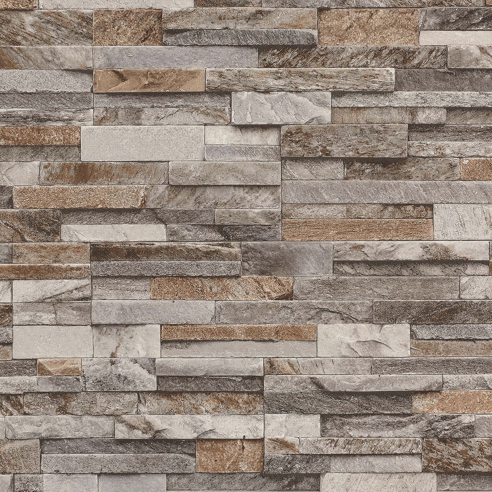 Slate Stone Wall Effect Wallpaper