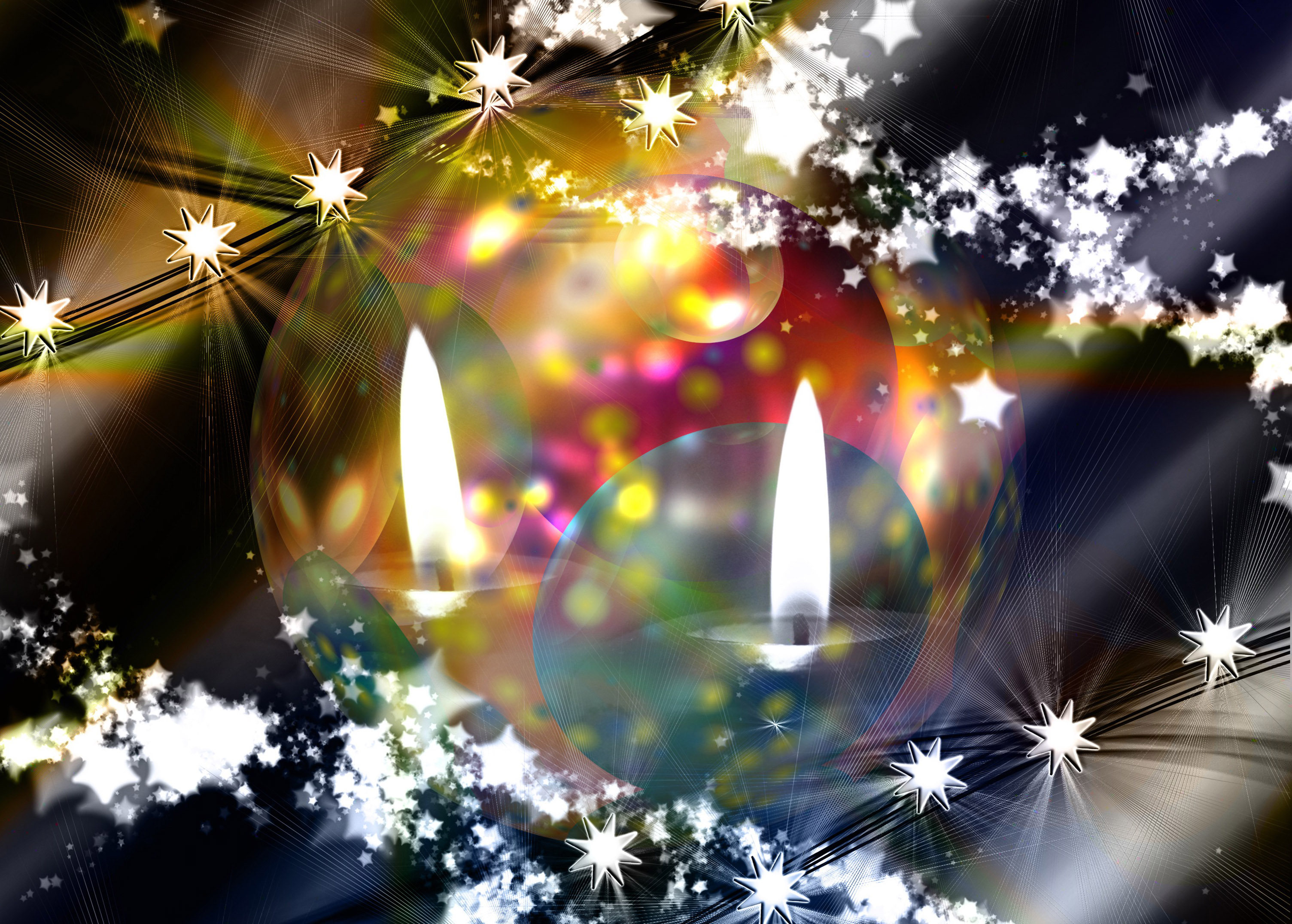 Great Candle Themed Christmas Wallpaper Or Xmas Background