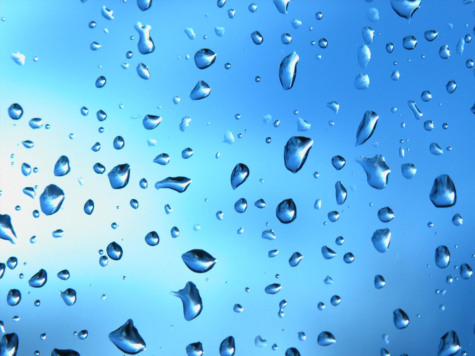 Wallpaper Rain Drops On Glass