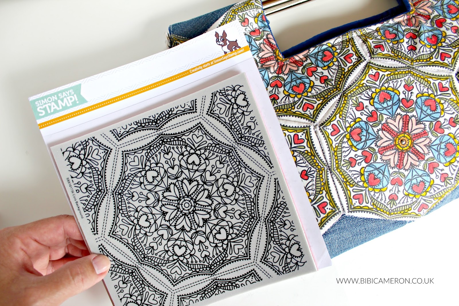 Stamping Quilting Fabric With Sss Cora Stamp Background Bibi Cameron