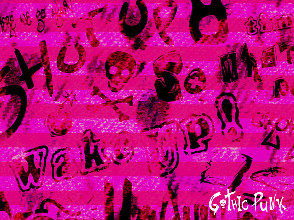 Graffiti 3d Pink Punk Wallpaper