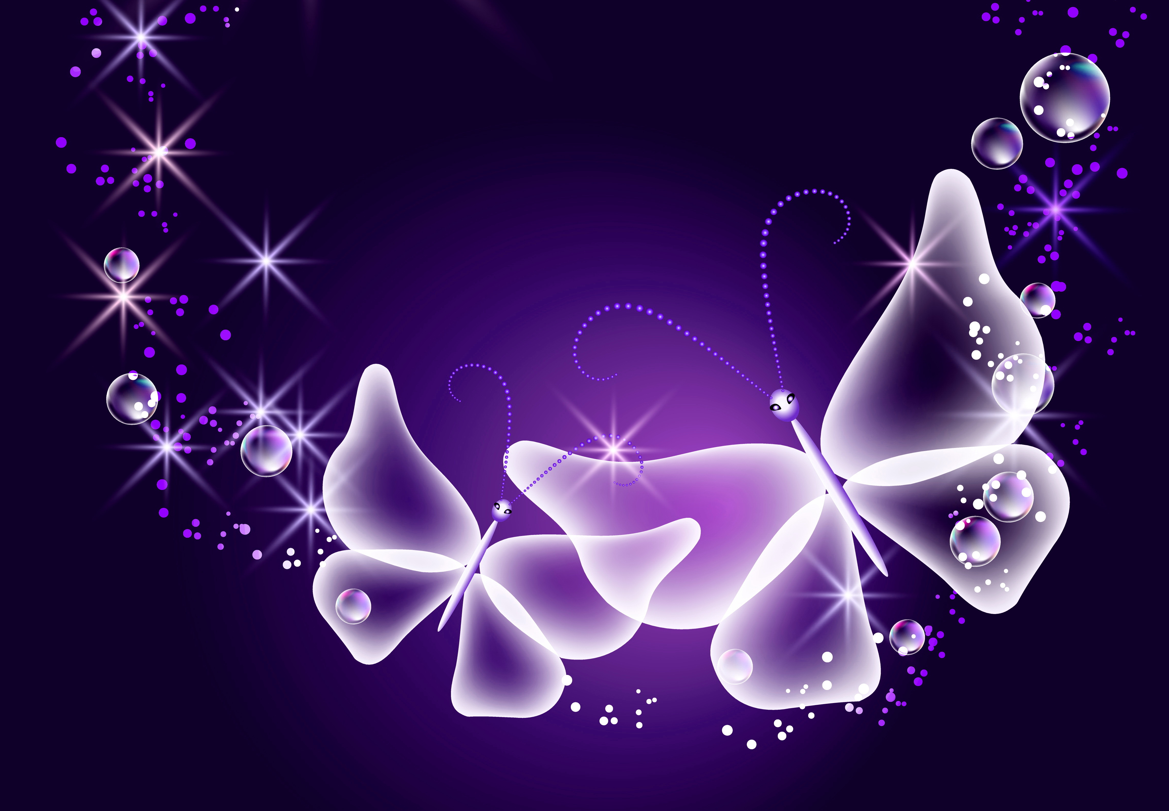 Purple Sparkle Glow Butterfly Neon Wallpaper Photos Pictures