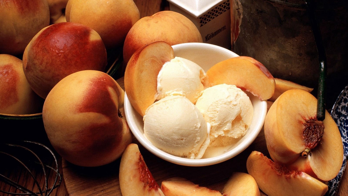 Wallpaper Peaches Nectarines Ice Cream Tablet