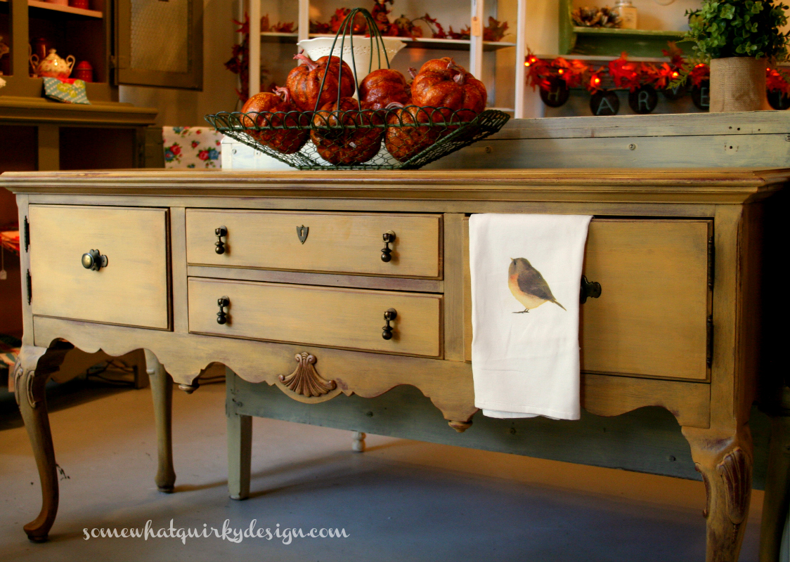 Somewhat Quirky Buffet In Primer Red And Arles Chalk Paint