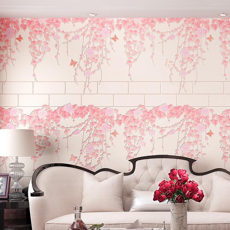 Elegant Floral Wallpapers Roll Sweet Home Wall Covering Tv Background