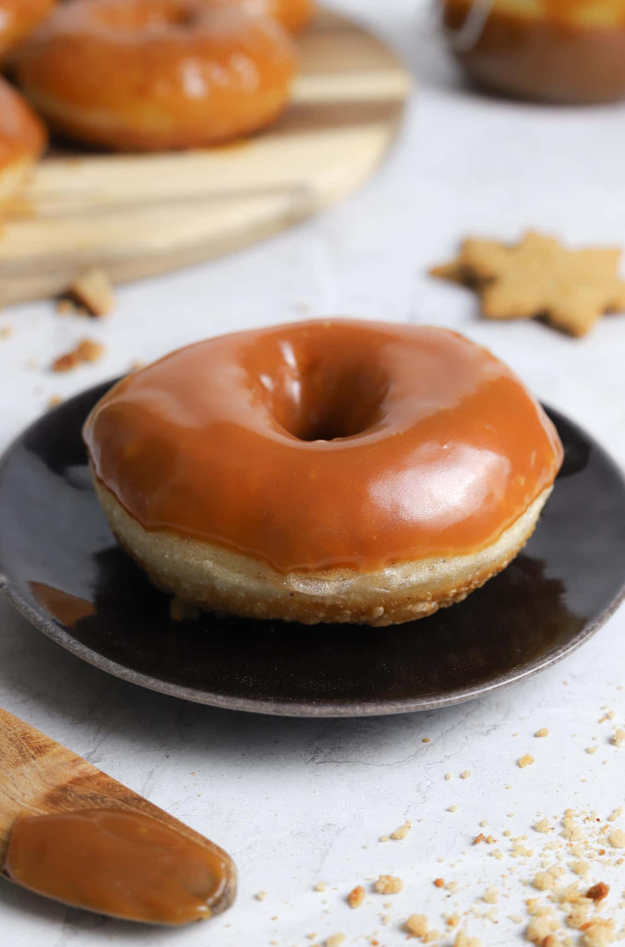Enjoy A Delicious Glazed Donut Wallpaper