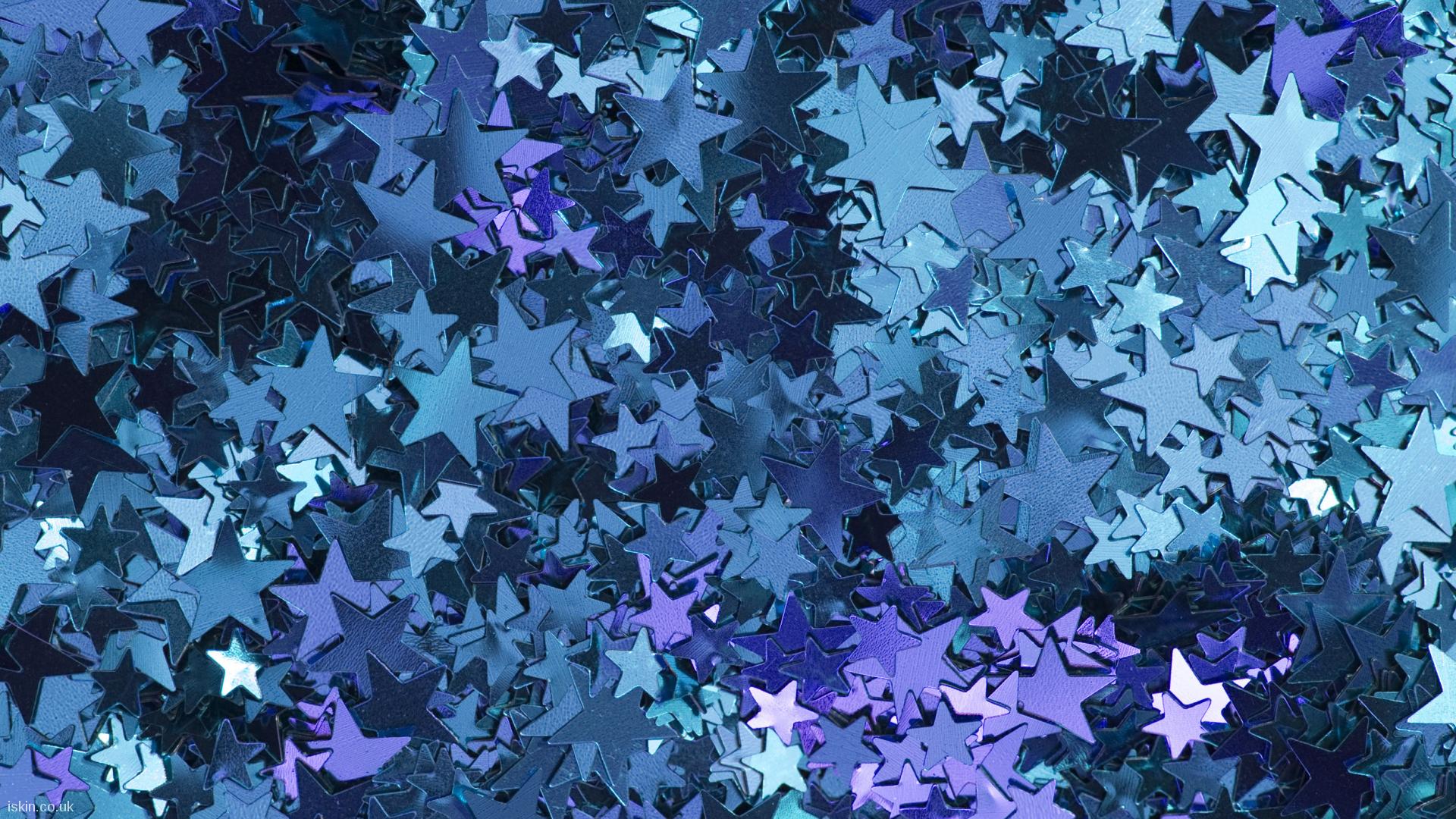 Blue Glitter Wallpaper