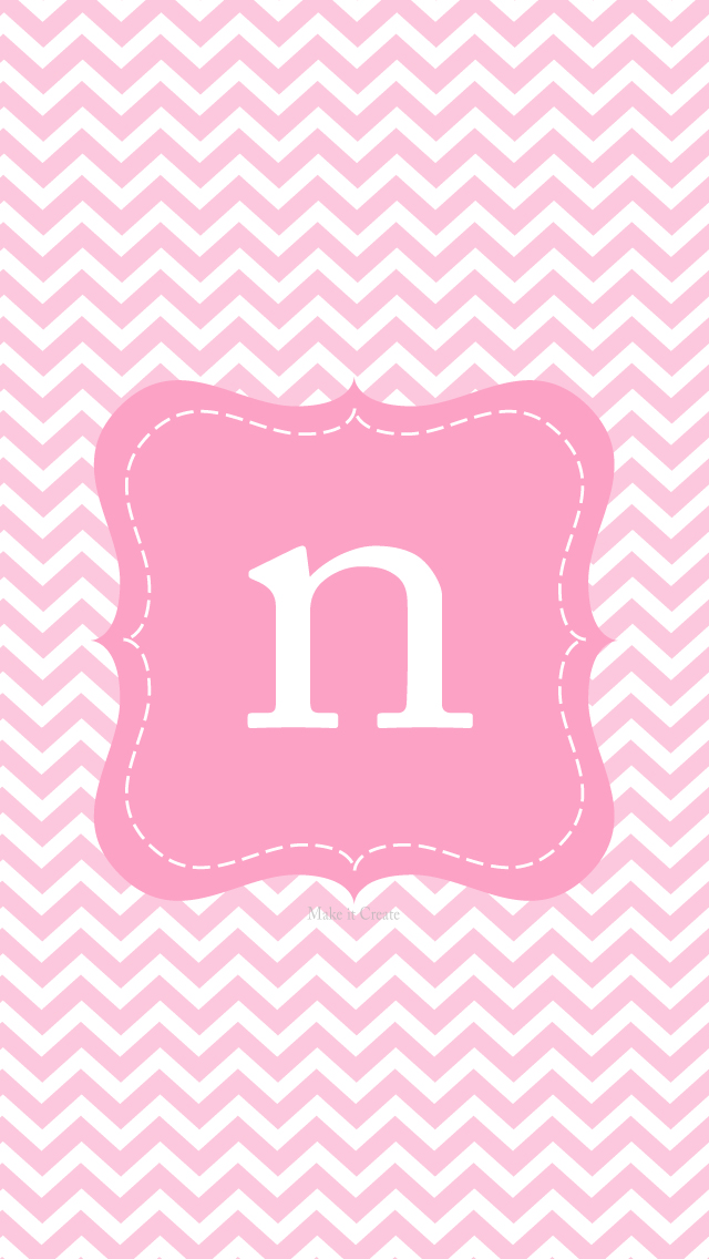 Create Printables Background Wallpaper iPhone Chevron Initial
